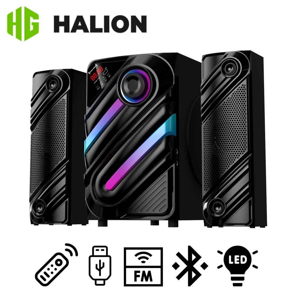 Parlante Halion HA-F77 Thanos 2.1 Bluetooth con Subwoofer 8"" y Luces LED