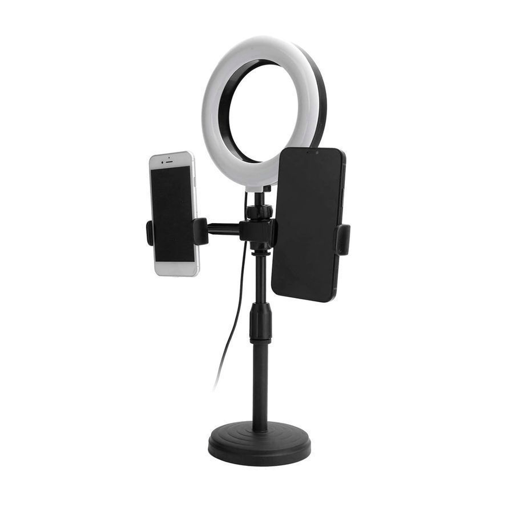 Aro de Luz LED con Soporte Doble para Celular – Ideal para Creadores de Contenido