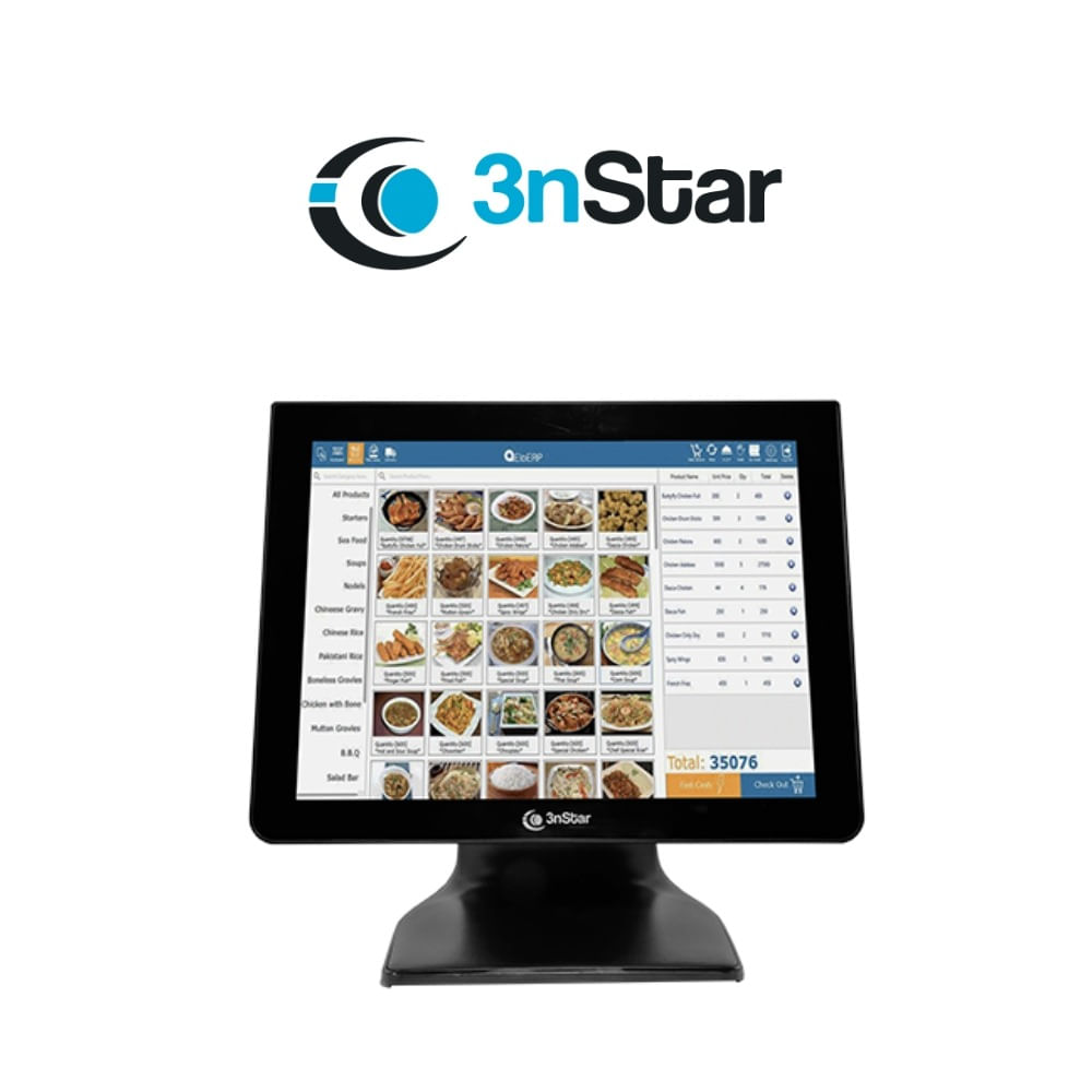 Monitor táctil LCD 3nStar TCM008 de 15"" con HDMI, USB y multi-táctil 10 puntos - Color negro