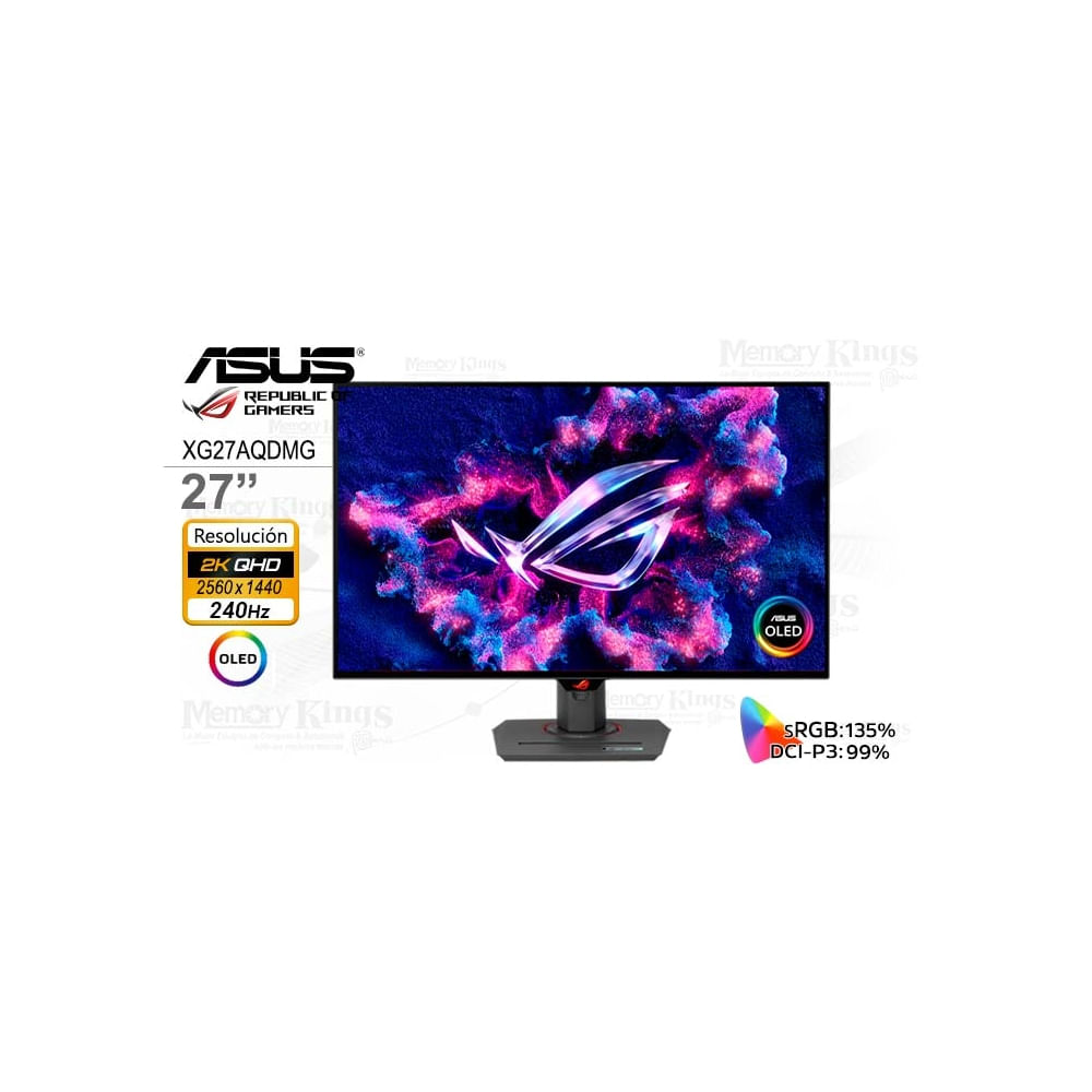 ASUS ROG Strix 26.5"" Gaming Monitor OLED 1440p, HDR, 240 Hz – Ideal para Gamers