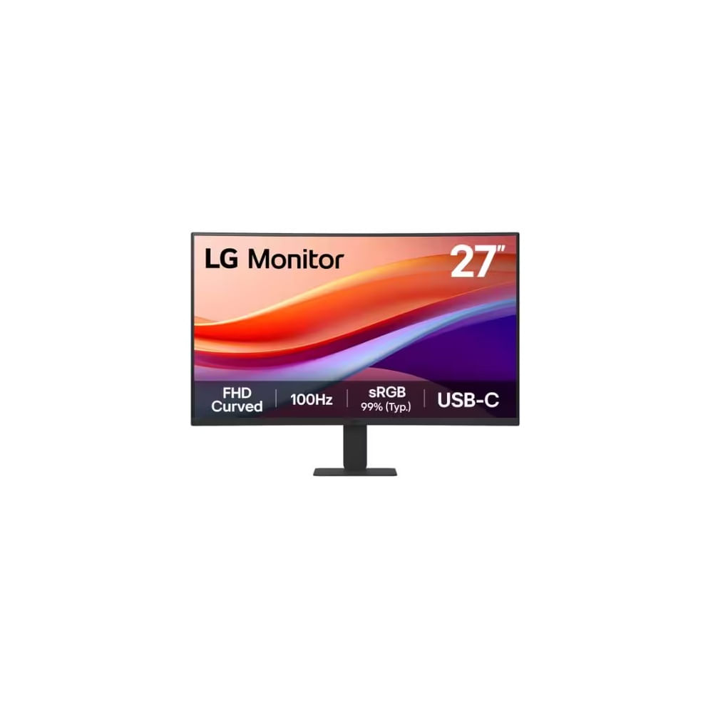 Monitor LG 27"" Full HD Curvo - 1920x1080, Adaptive Sync, 5ms, HDMI, Negro - Ideal para Gaming y Dis