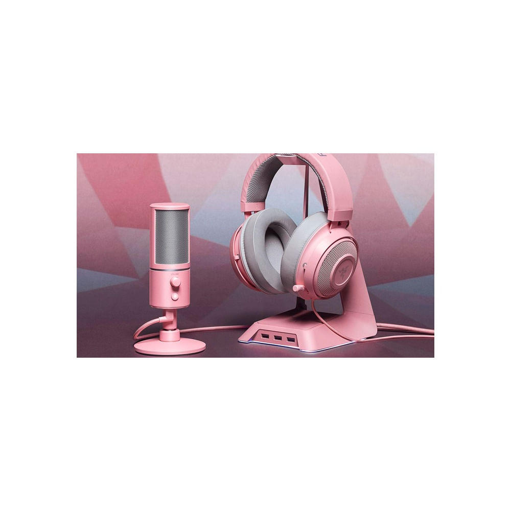 Micrófono Razer Seiren X en rosa Quartz - Calidad de sonido profesional y diseño elegante