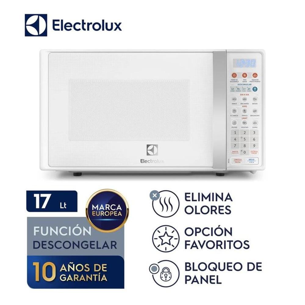 Horno Microondas 17L Blanco Electrolux - EMDO17S2GSRUW Horno Microondas 17L Blanco Electrolux - EMDO17S2GSRUW