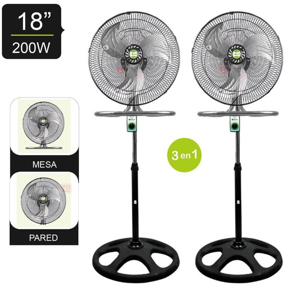 Combo Ventilador Pedestal 18 200W BK-8218VING Combo Ventilador Pedestal 18 200W BK-8218VING