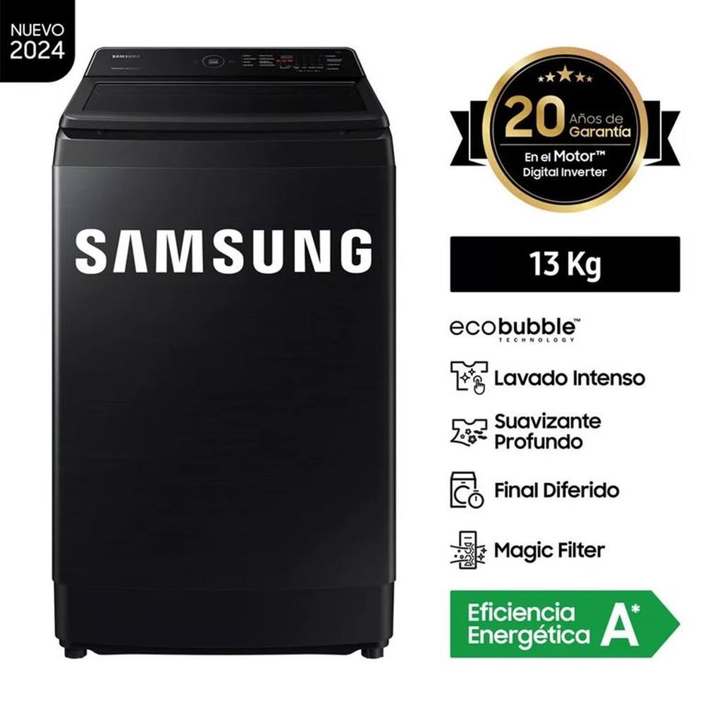 Lavadora Samsung 13Kg Carga Superior WA13CG5441BV - Negro