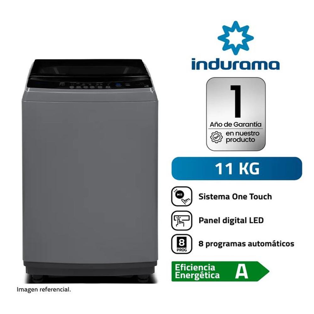 Lavadora Automática Indurama LRI-11DGR 11kg Gris Oscuro Lavadora Automática Indurama LRI-11DGR 11kg Gris Oscuro