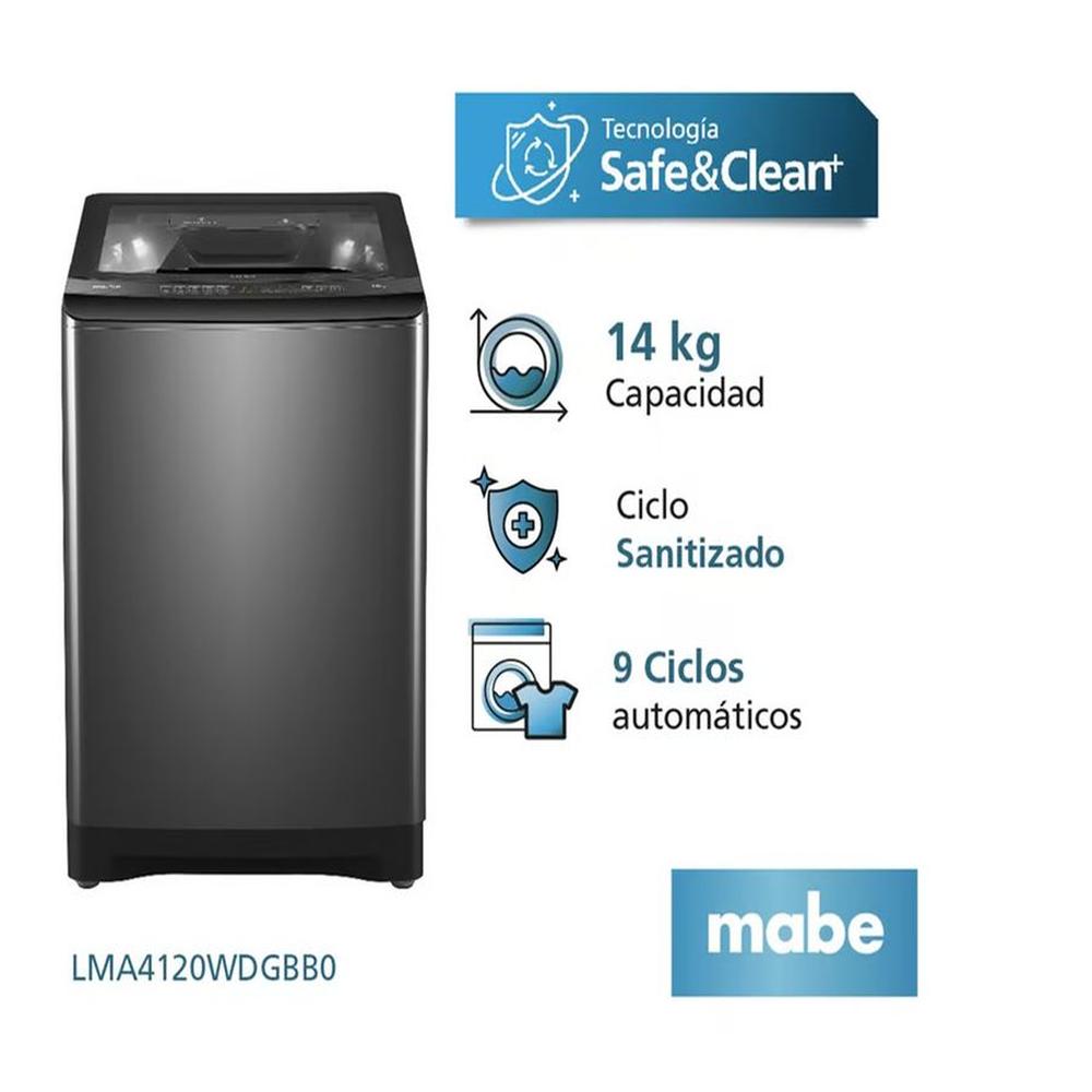 Lavadora Automática Propela 14 Kg Diamond Gray Mabe - LMA4120WDGBB0