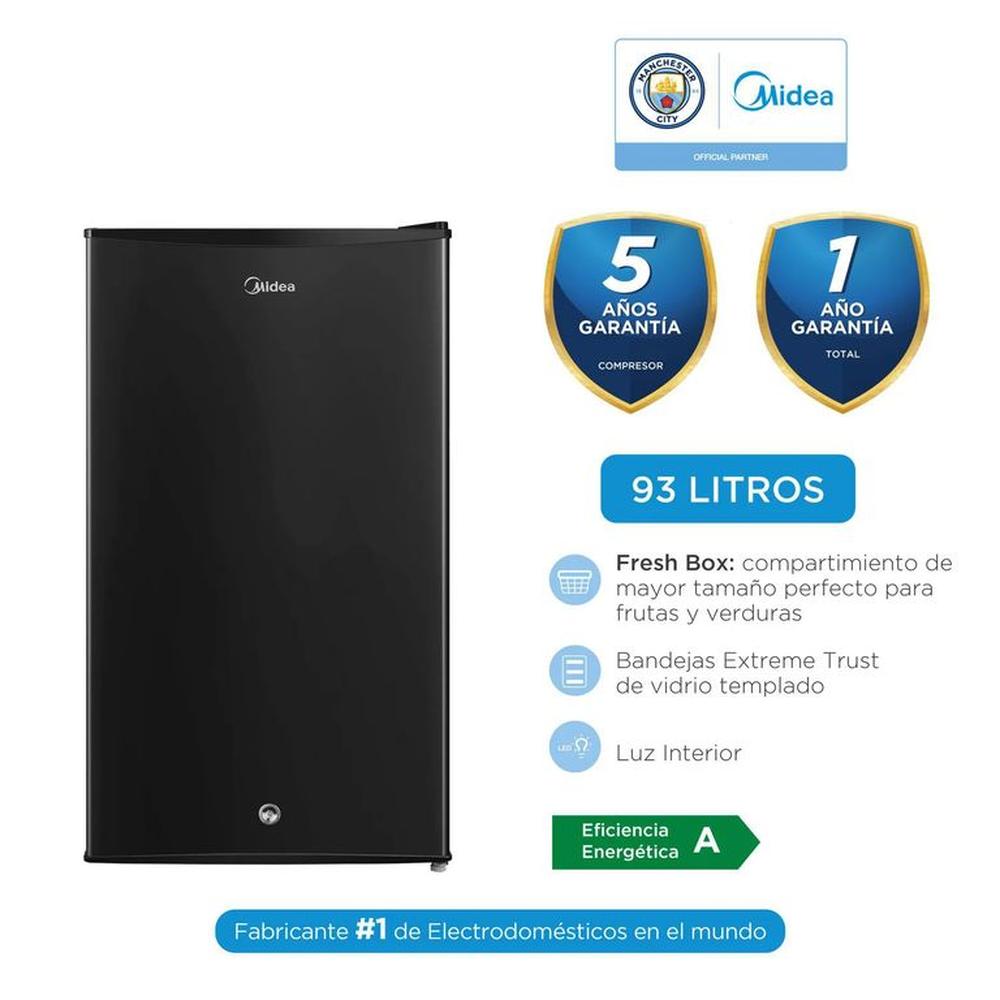 Frigobar Midea  1 puerta 93Lts MDRD142FGR30PE Negro