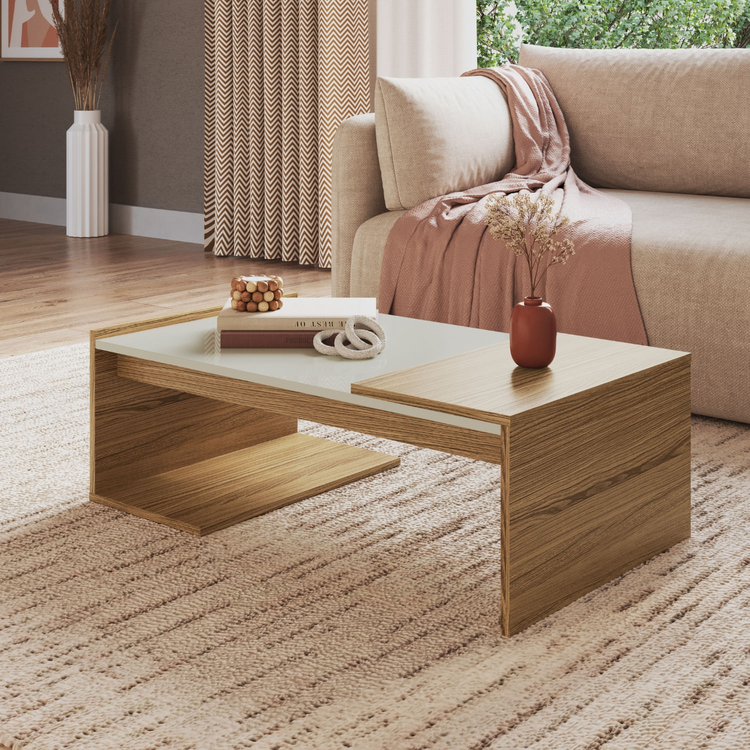 Mesa De Centro Alisson Marrón Claro