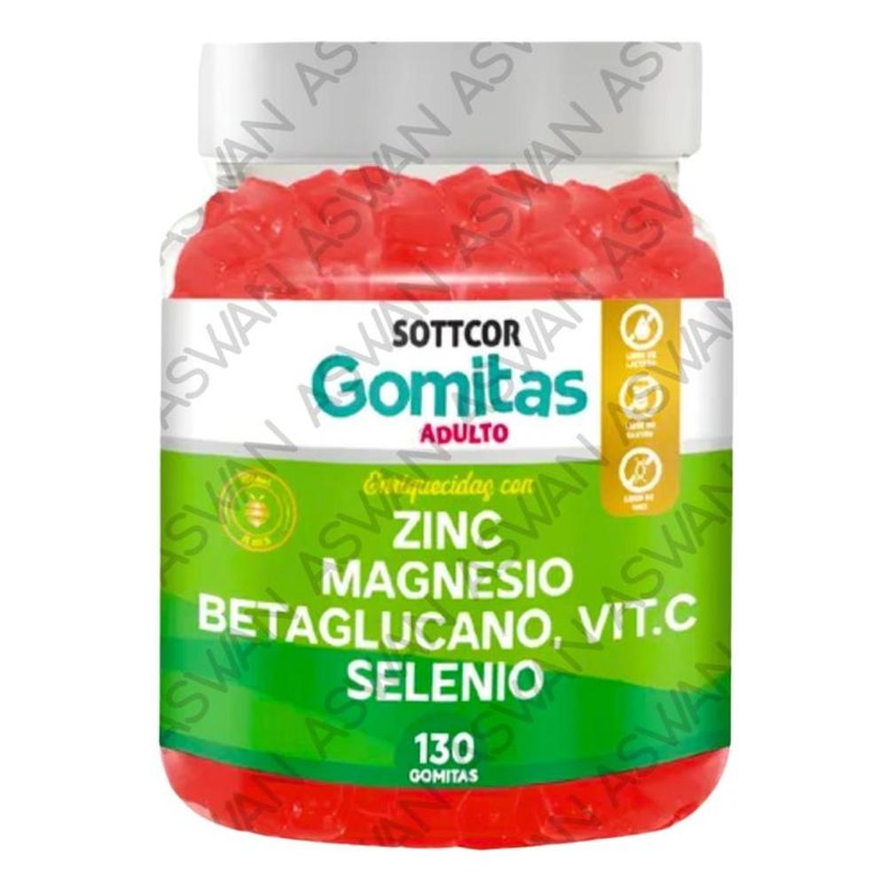 GOMITAS DE ZINC MAGNESIO BETAGLUCANO VITC Y SELENIO 130 UNIDADES