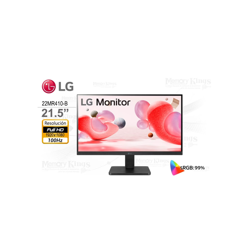 Monitor LG 22MR410-B de 21"" Full HD, VA, FreeSync, 1920x1080, HDMI y VGA - Ideal para juegos y ofic