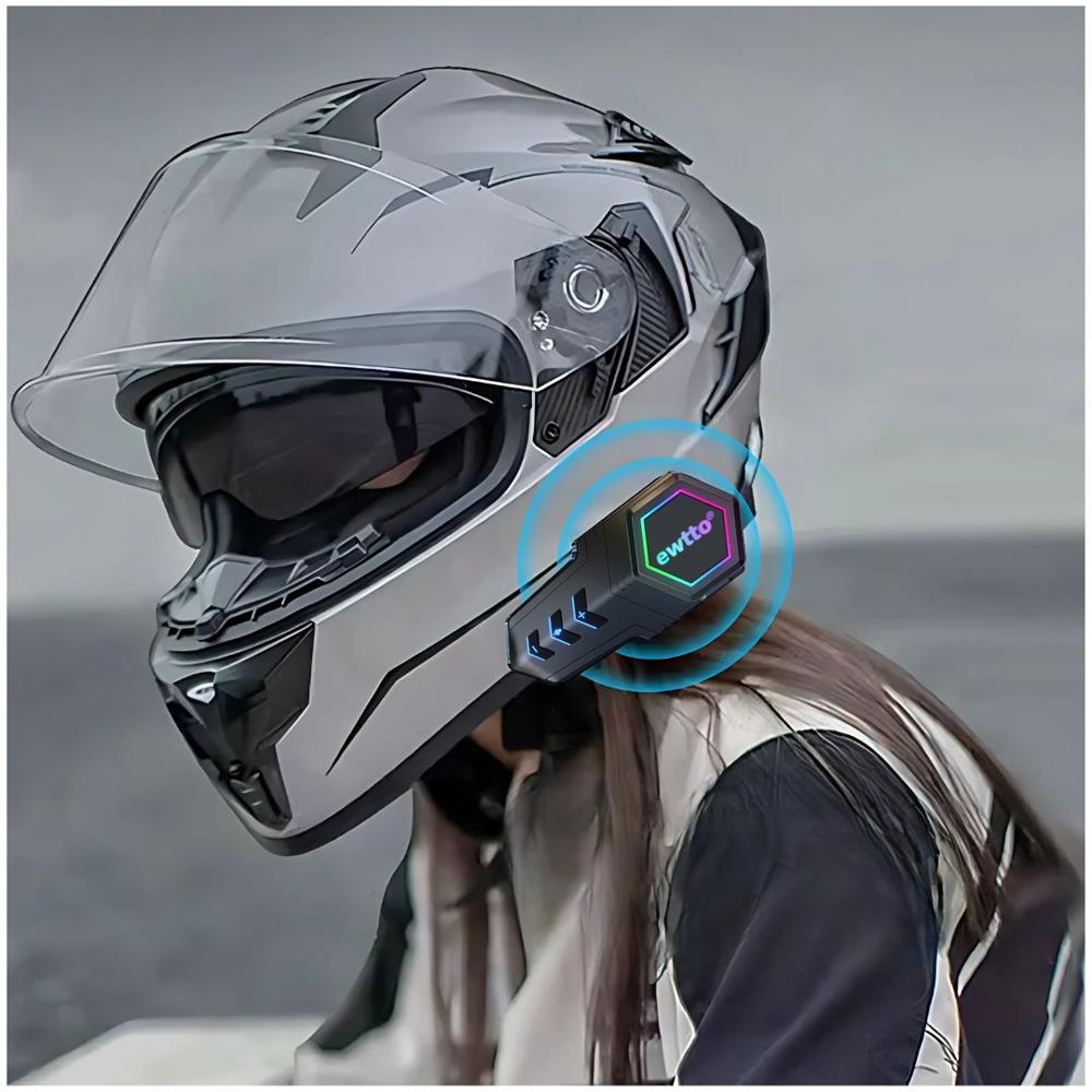 Audífonos Bluetooth Para Moto ewtto A4956B con Micrófono Auricular Casco