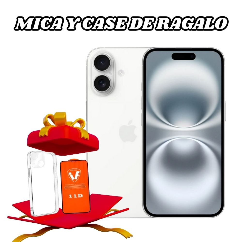 Iphone 16 256gb chip fisico color blanco + regalos