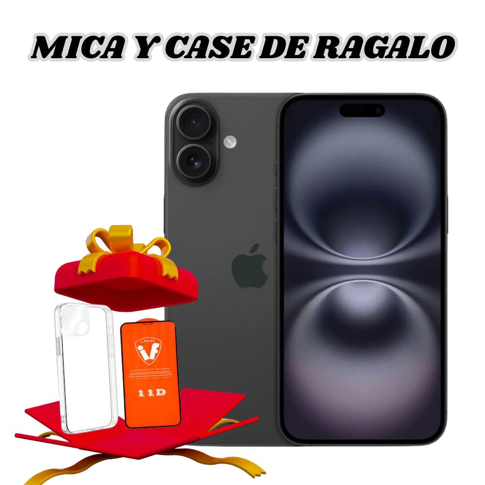 Iphone 16 256gb chip fisico color negro + regalos