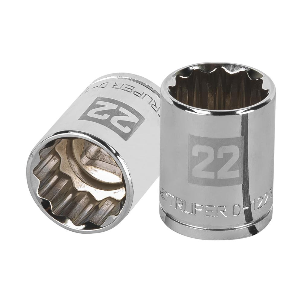 Dado 22mm Poligonal Encastre de 1/2"" 13536 Truper