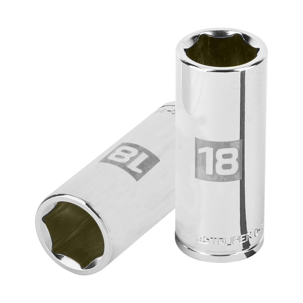 Dado 18mm Hexagonal Tubular Encastre de 3/8"" 13778 Truper