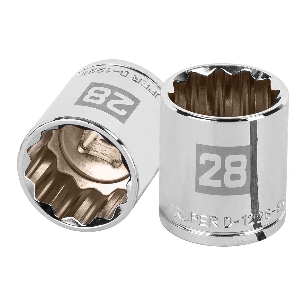 Dado 28mm Poligonal Encastre de 1/2"" 13542 Truper