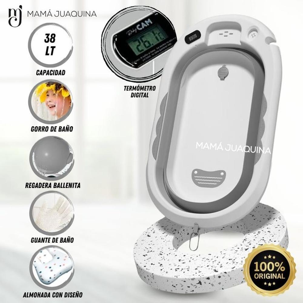 Bañera Portátil «ZUMAR» con Termómetro Digital Gray