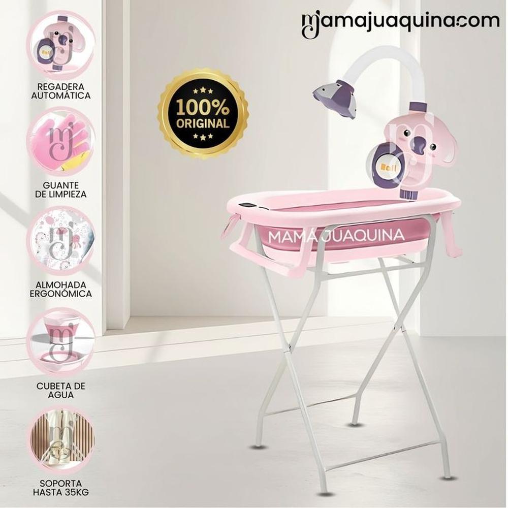 Bañera Plegable con Rack Multiuso «SPLASH PRO» Pink