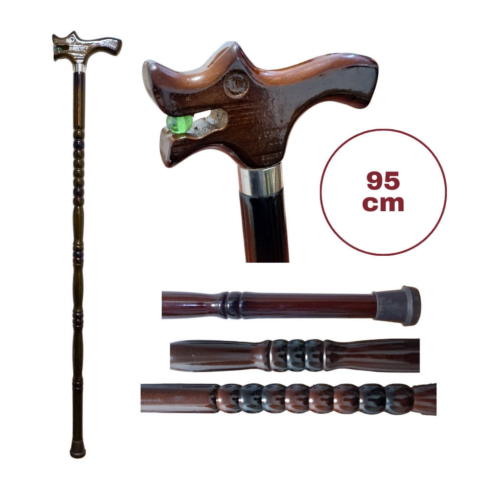 Baston De Madera Resistente - 95 cm Para Caminar