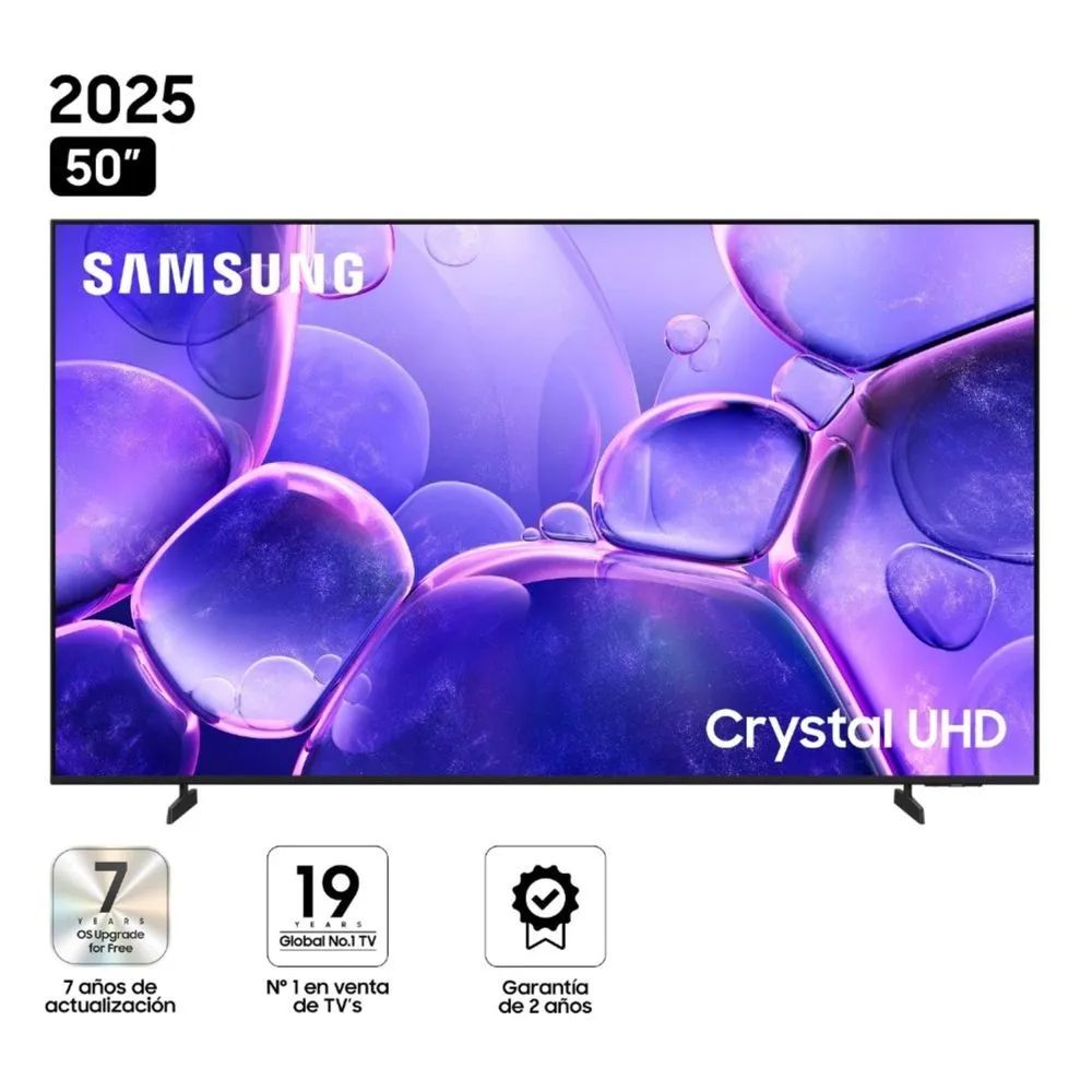 TELEVISOR SAMSUNG CRYSTAL 50 UHD 4K SMART TV UN50U8000FGXPE 2025