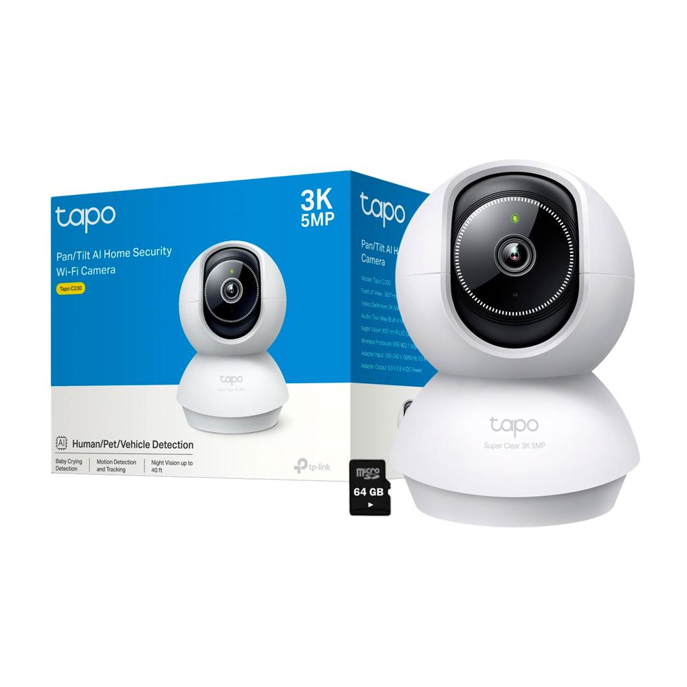 Cámara Vigilancia Tapo C230 3K Detección IA Audio bidireccional 64GB