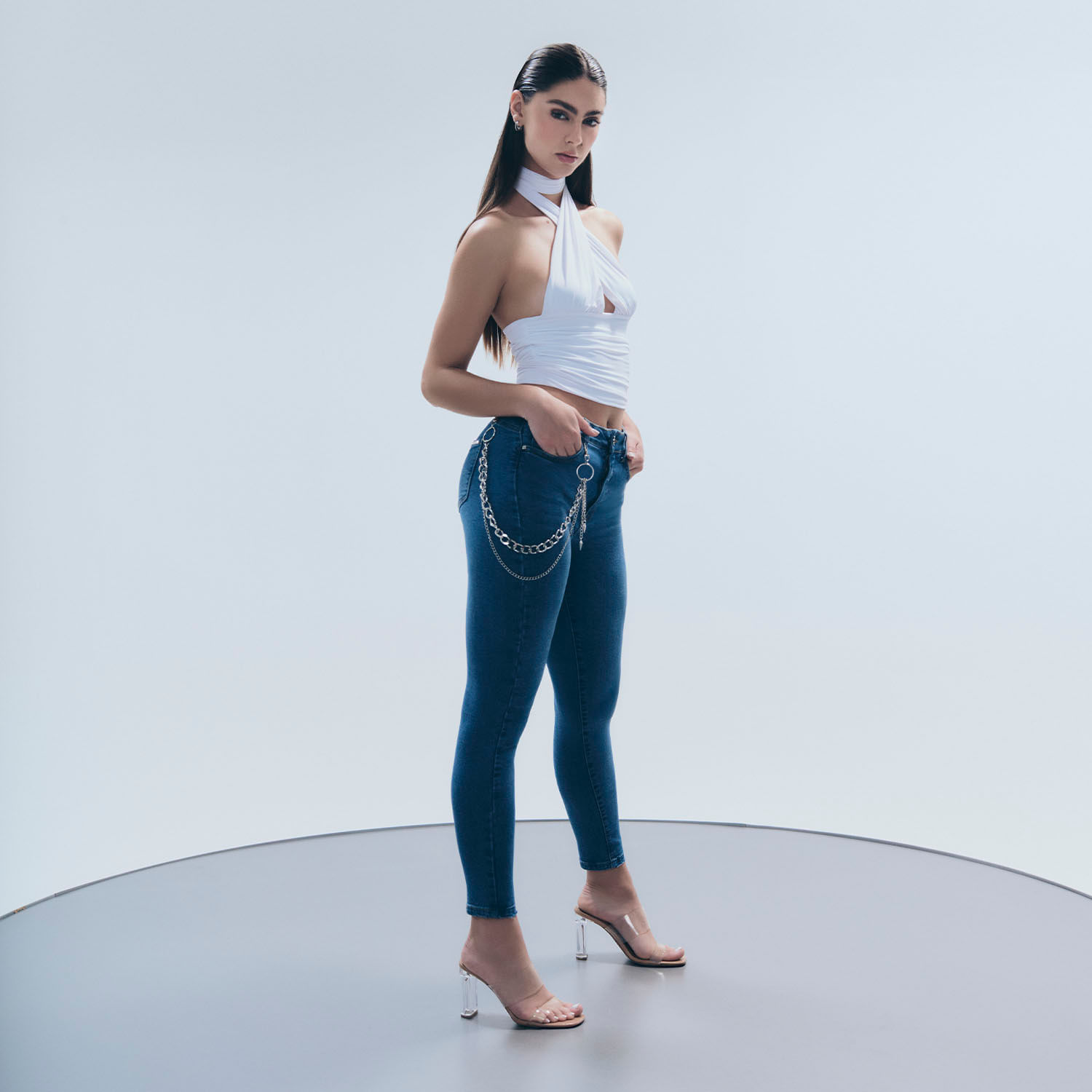 Jean Mujer Symbol Jepit Charms