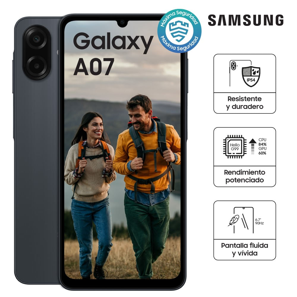 Celular SAMSUNG Galaxy A07 4Gb 64Gb 6.7"" Black