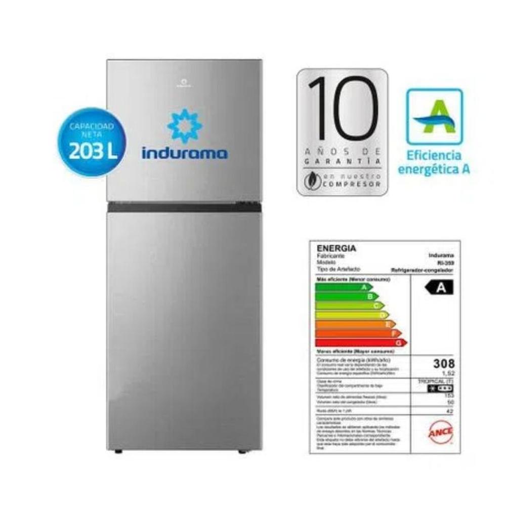 REFRIGERADORA INDURAMA  DE 203 LITROS  NO FROST  CROMA
