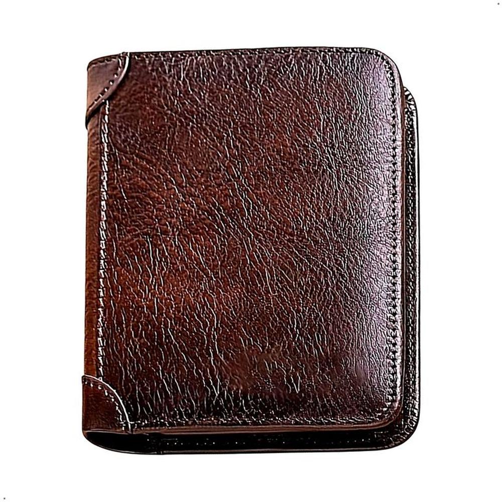 Billetera Clasica Para Hombre Cuero Genuino Con Rfid