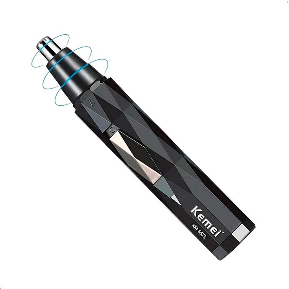 Recortador De Vello Nasal Oido Kemei Km-6673 Portatil 2 En 1
