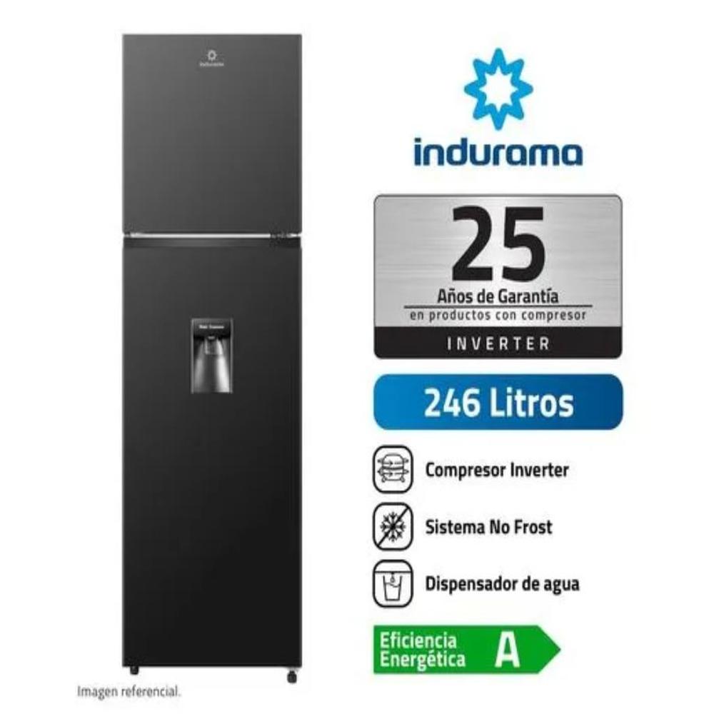 Refrigeradora INDURAMA 245L No Frost RI-389DNI Negro
