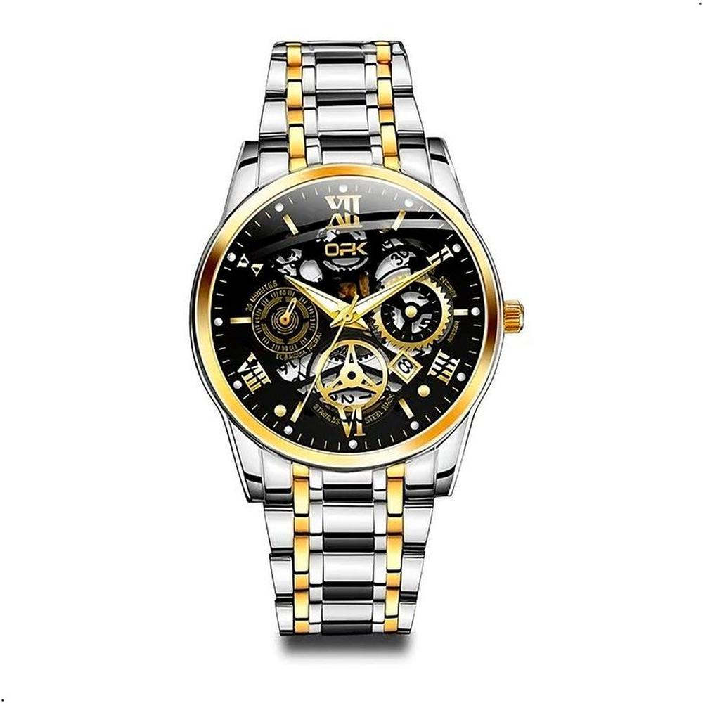Reloj Analogo Opk 8135 Acero Inoxidable Clásico Para Hombre