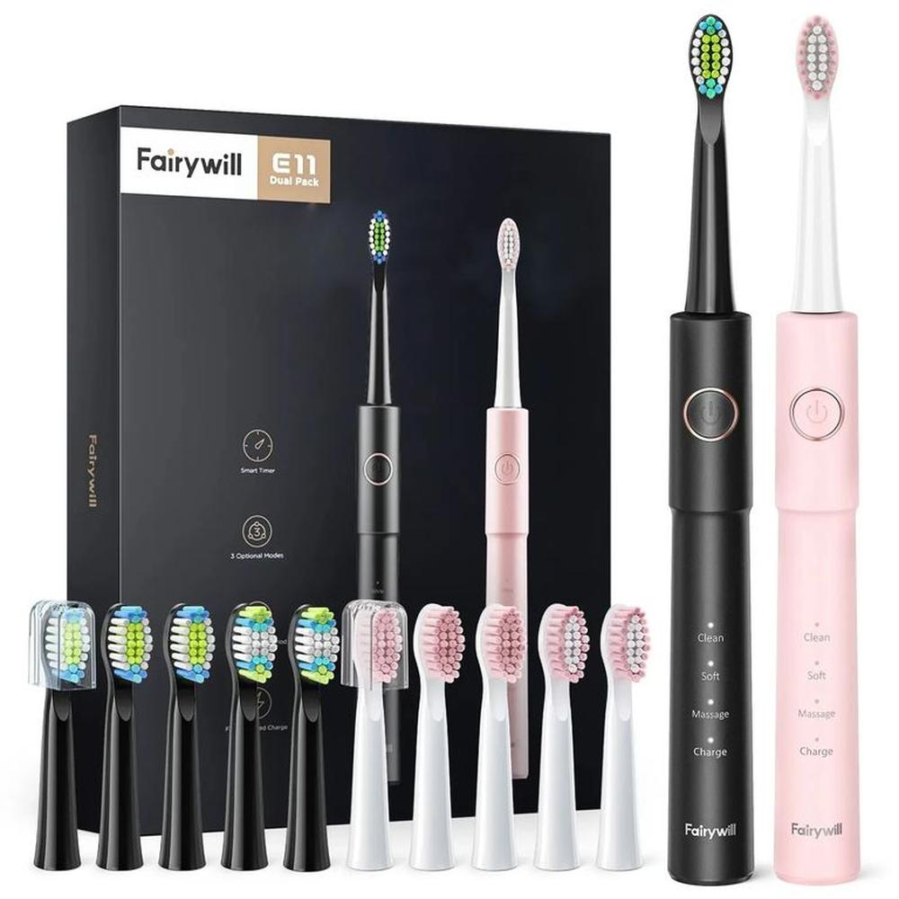 Cepillo de Dientes Electrico Fairywill E11 Pack Resistente al Agua