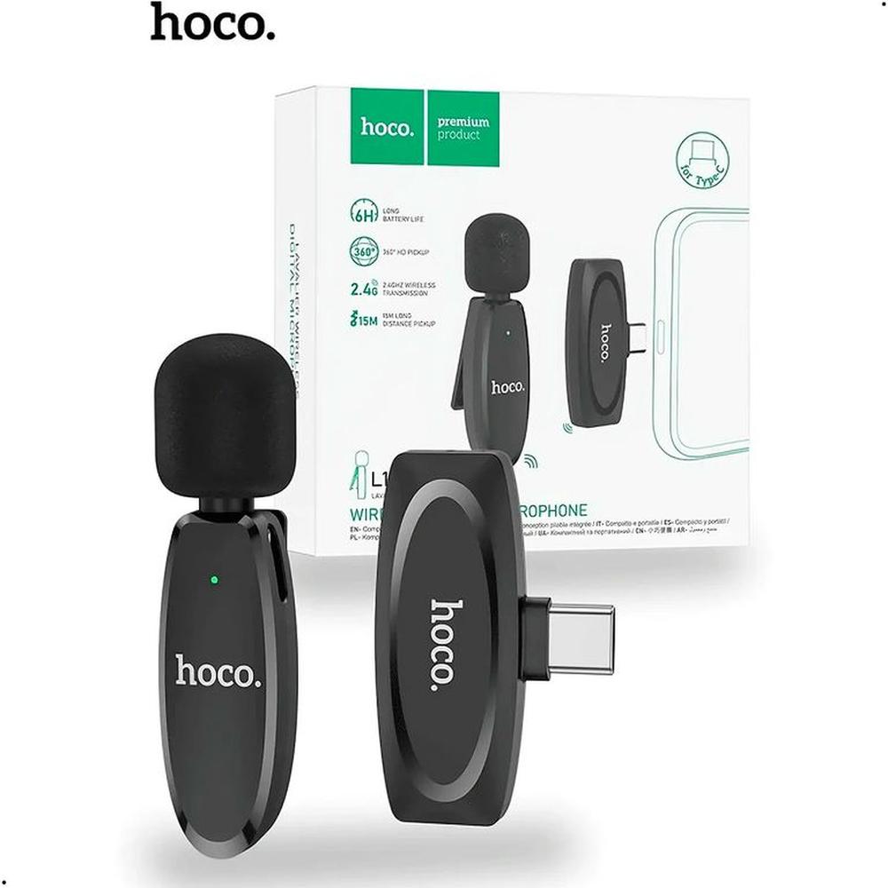 Micrófono Hoco L15 Inalámbrico Tipo C Microfono