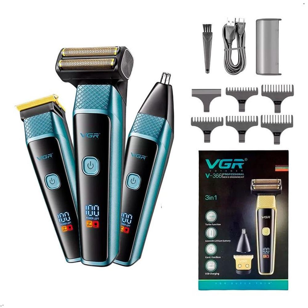 Maquina De Corte De Pelo 3 3n 1 VGR V-366 Inalambrico