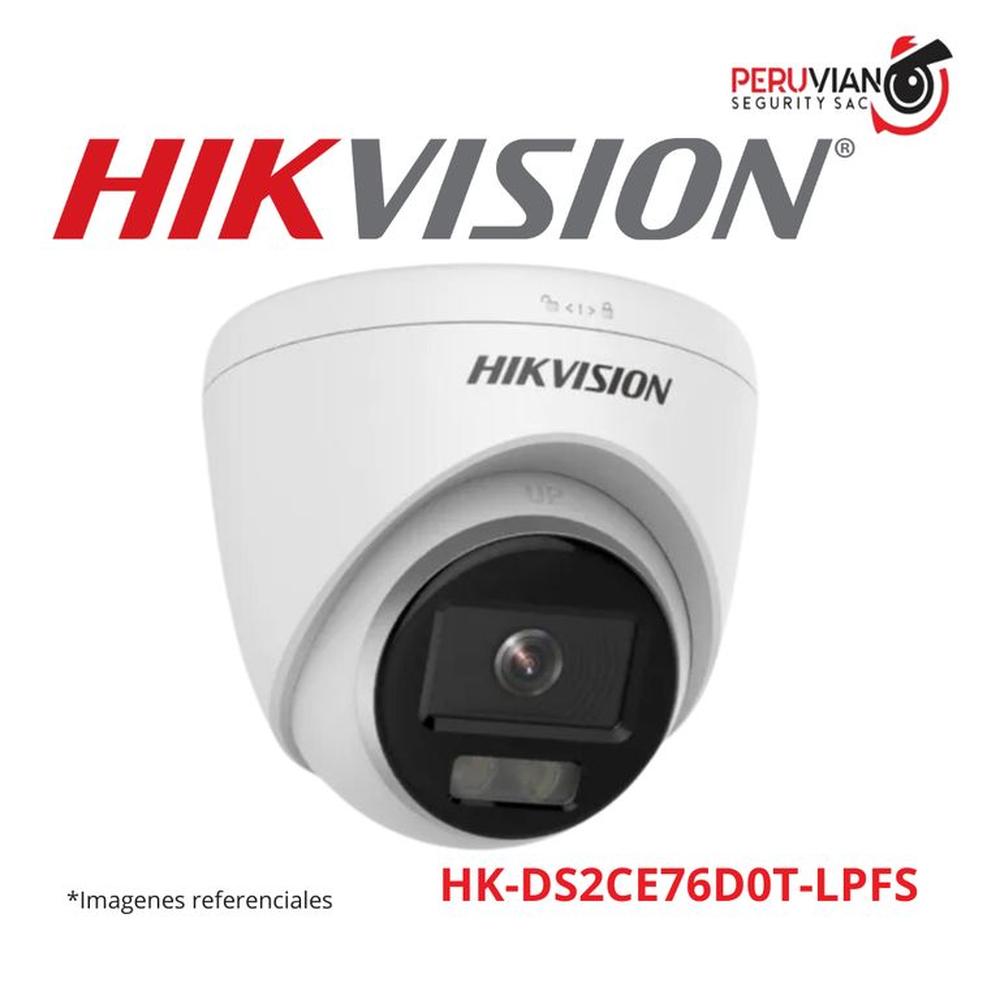Cámara domo con audio, luz e híbrido inteligente de 2MP   HK-DS2CE76D0T-LPFS