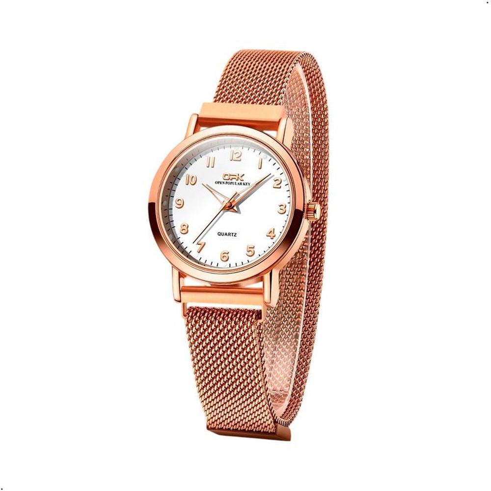 Reloj Opk De Pulsera Para Mujer Oro Rosa 8115