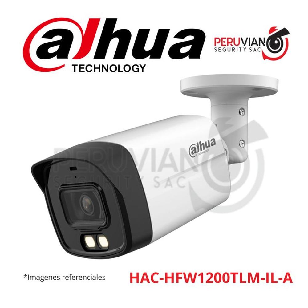 Cámara tipo bala HDCVI de 2 MP con doble luz y foco fijo HAC-HFW1200TLM-IL-A
