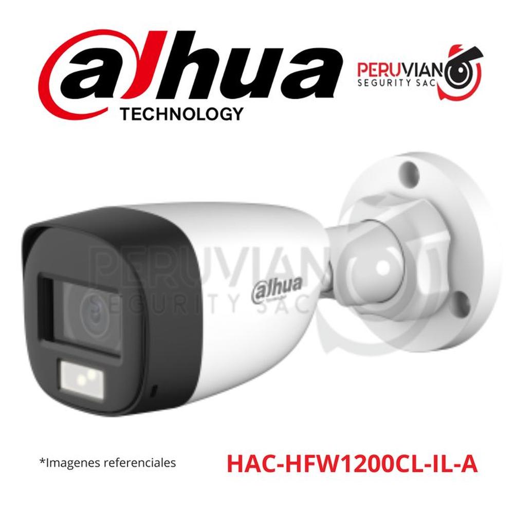 Camara Tubo con foco HDCVI inteligente de doble luz de 2 MP HAC-HFW1200CL-IL-A