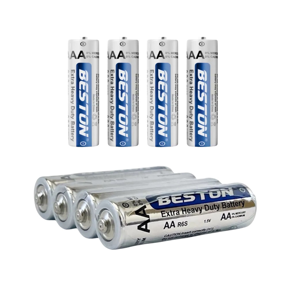 Pilas Extra Heavy Duty AA Carbon (PACK X4 UNDS) - BESTON
