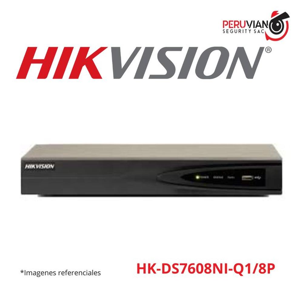 NVR 8CH POE. Hasta 8Mp. Soporta 1HDD(6TB) HK-DS7608NI-Q1/8P