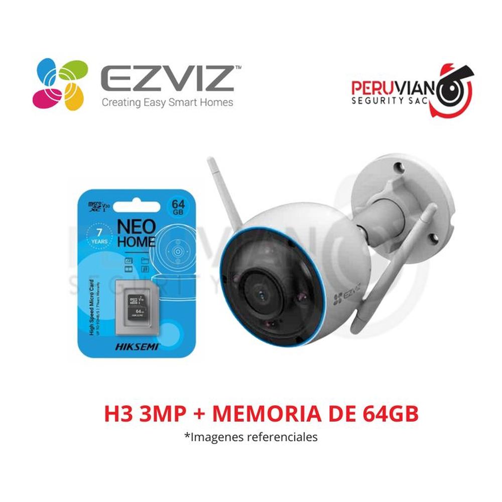KIT CAMARA H3 3MP CON MEMORIA 64GB