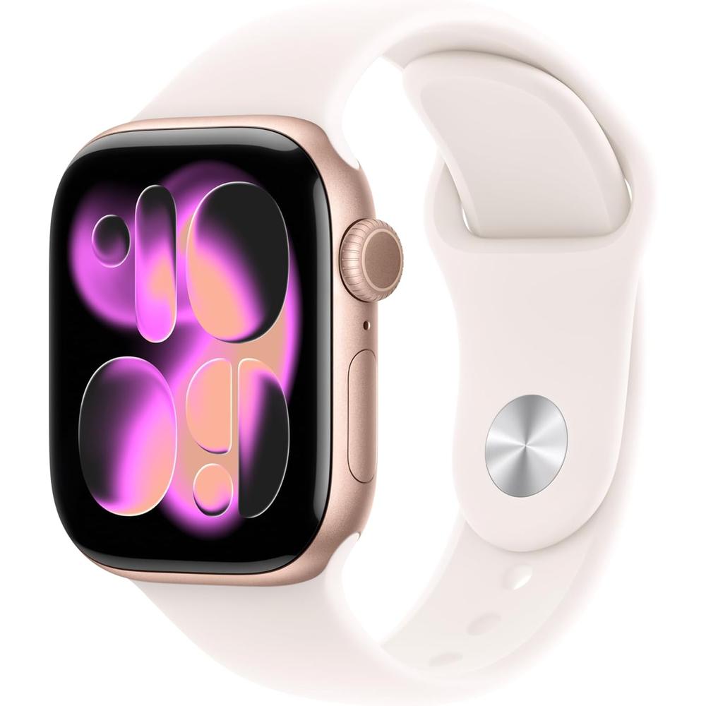 Apple Watch Series 11 Rose Gold Aluminio (GPS 42mm) + Sport Band Light blush S-M