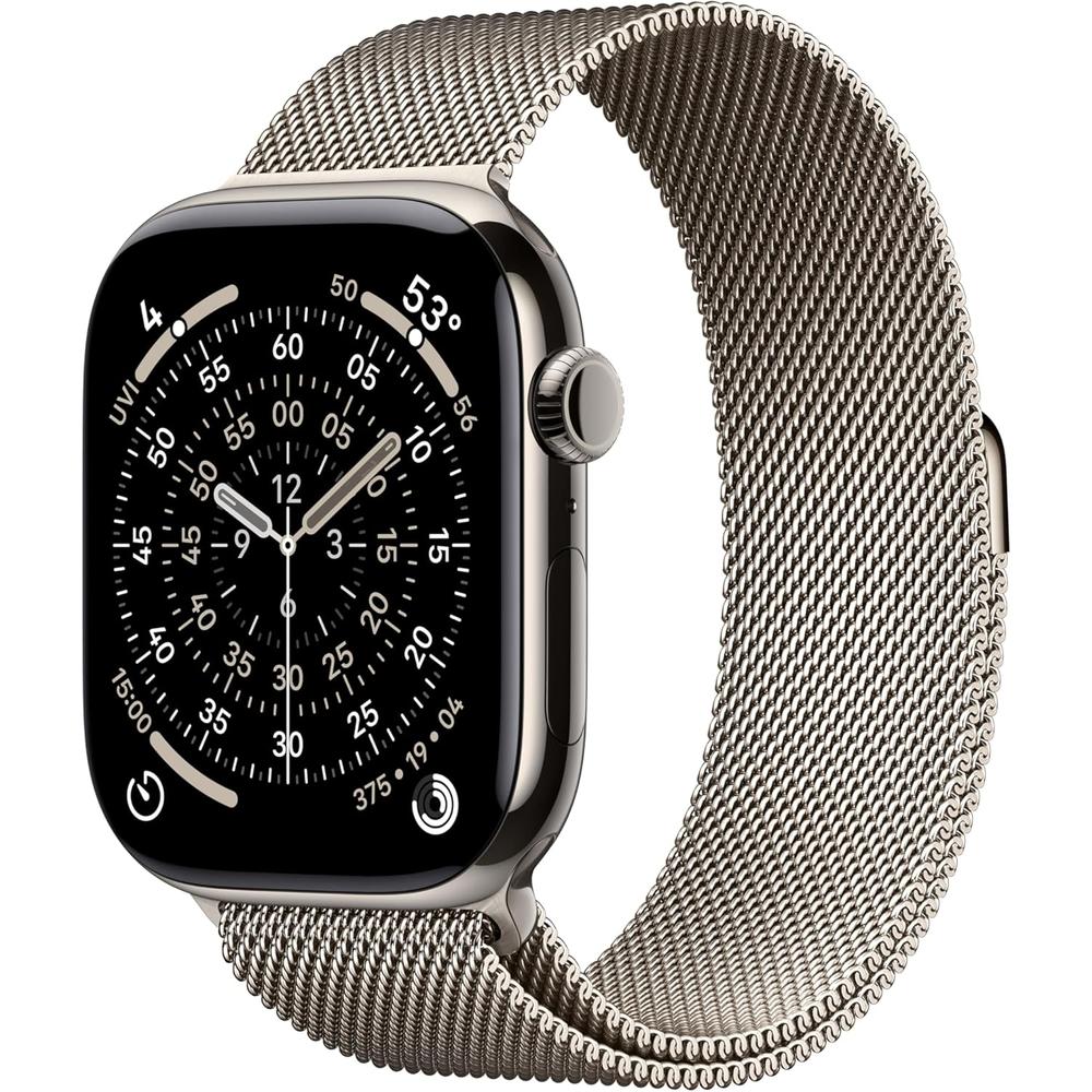 Apple Watch Series 11 Natural Titanio (GPS + CELLULAR 46mm) + Milanese Loop Natural M-L