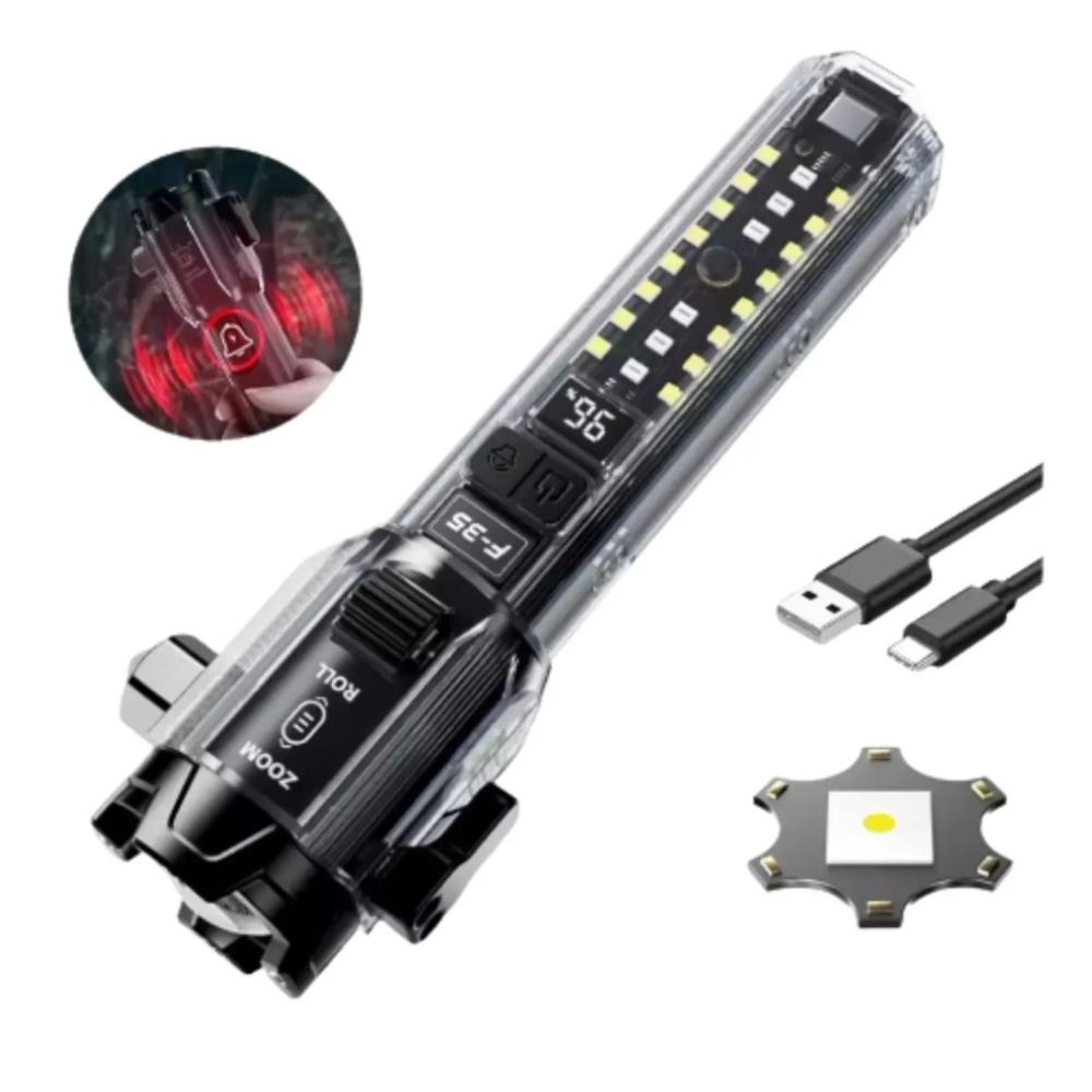 Linterna Multifuncional Luz Lateral COB De Emergencia