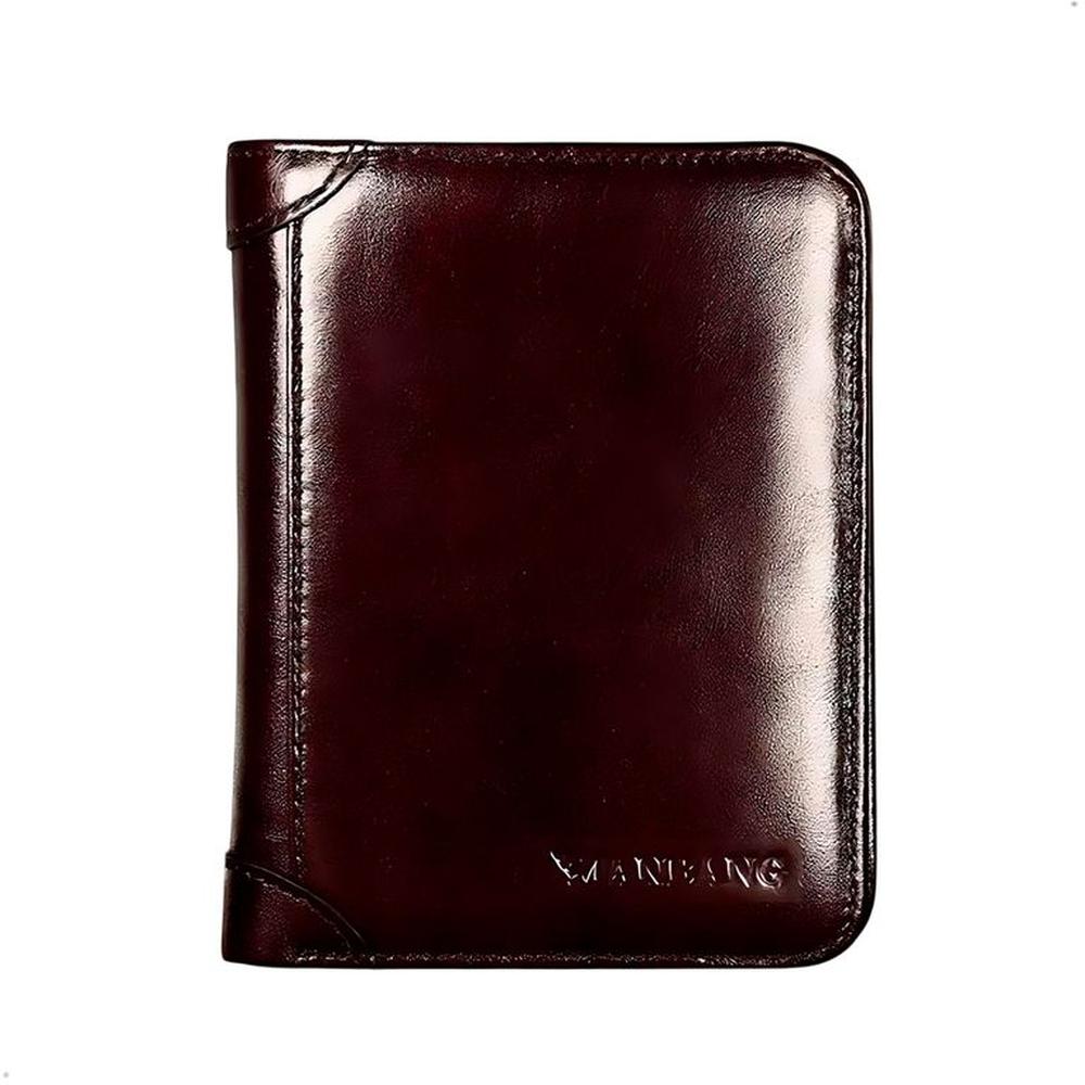 Billetera Manbang Cartera Clásico Billetera Cuero Genuino