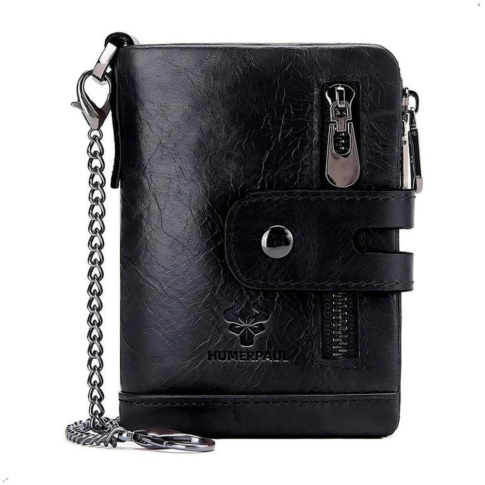 Billetera Hombre Cuero Humerpaul Con Proteccion Rfid