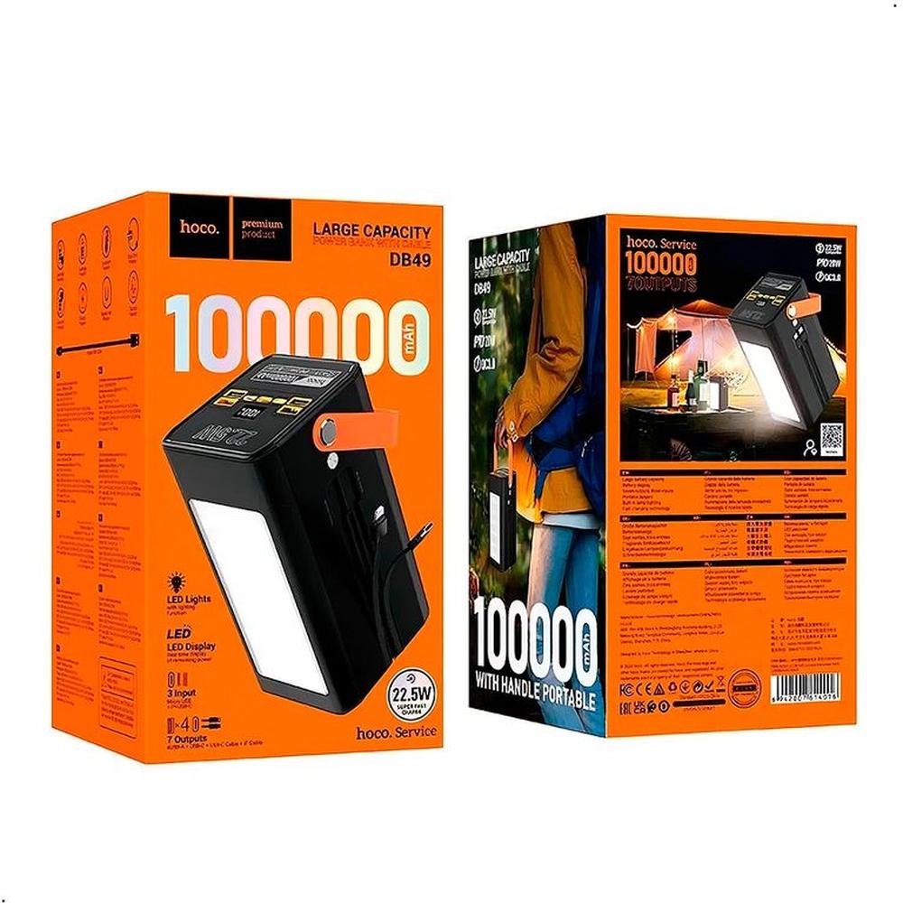 Power Bank Hoco Db49 22.5w Carga Rapida 100.000 Mah Luz Led
