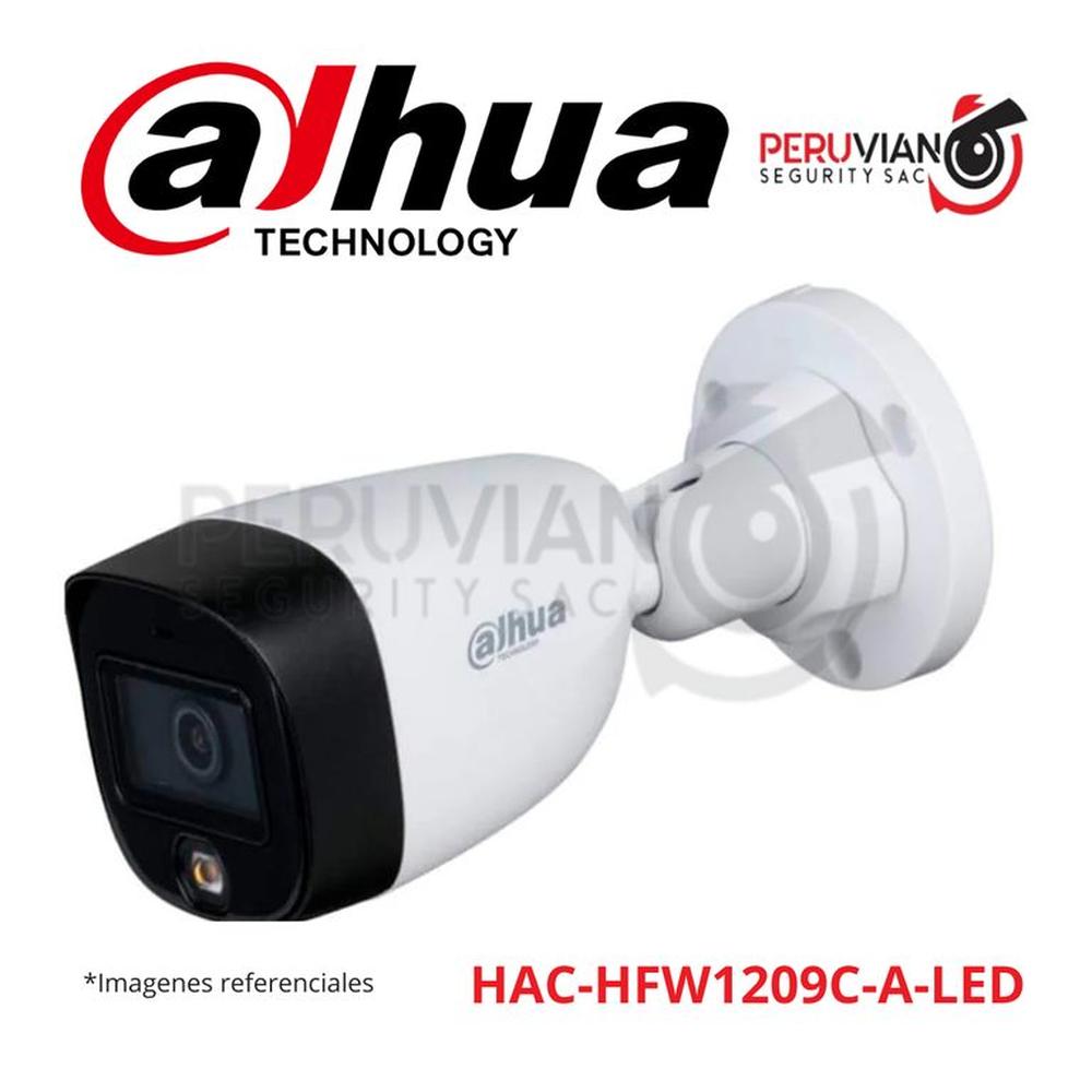 Cámara de seguridad HDCVI 2MP Full HD. Micrófono FullColor  HAC-HFW1209C-A-LED